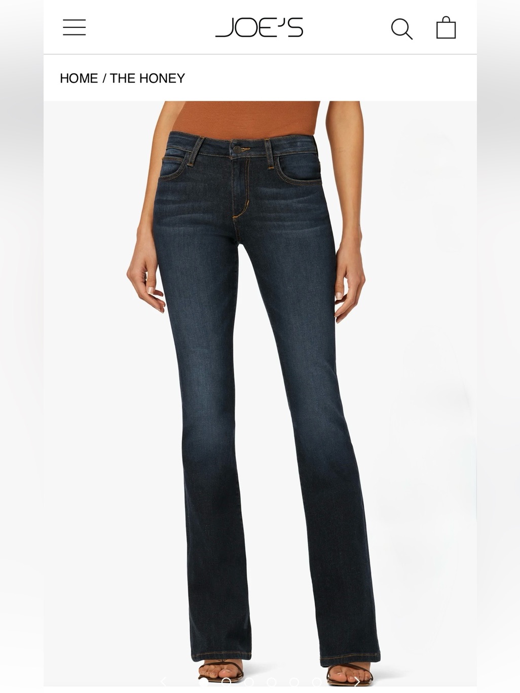 Joe’s Women’s The Honey High Rise Curvy Bootcut Jeans 27